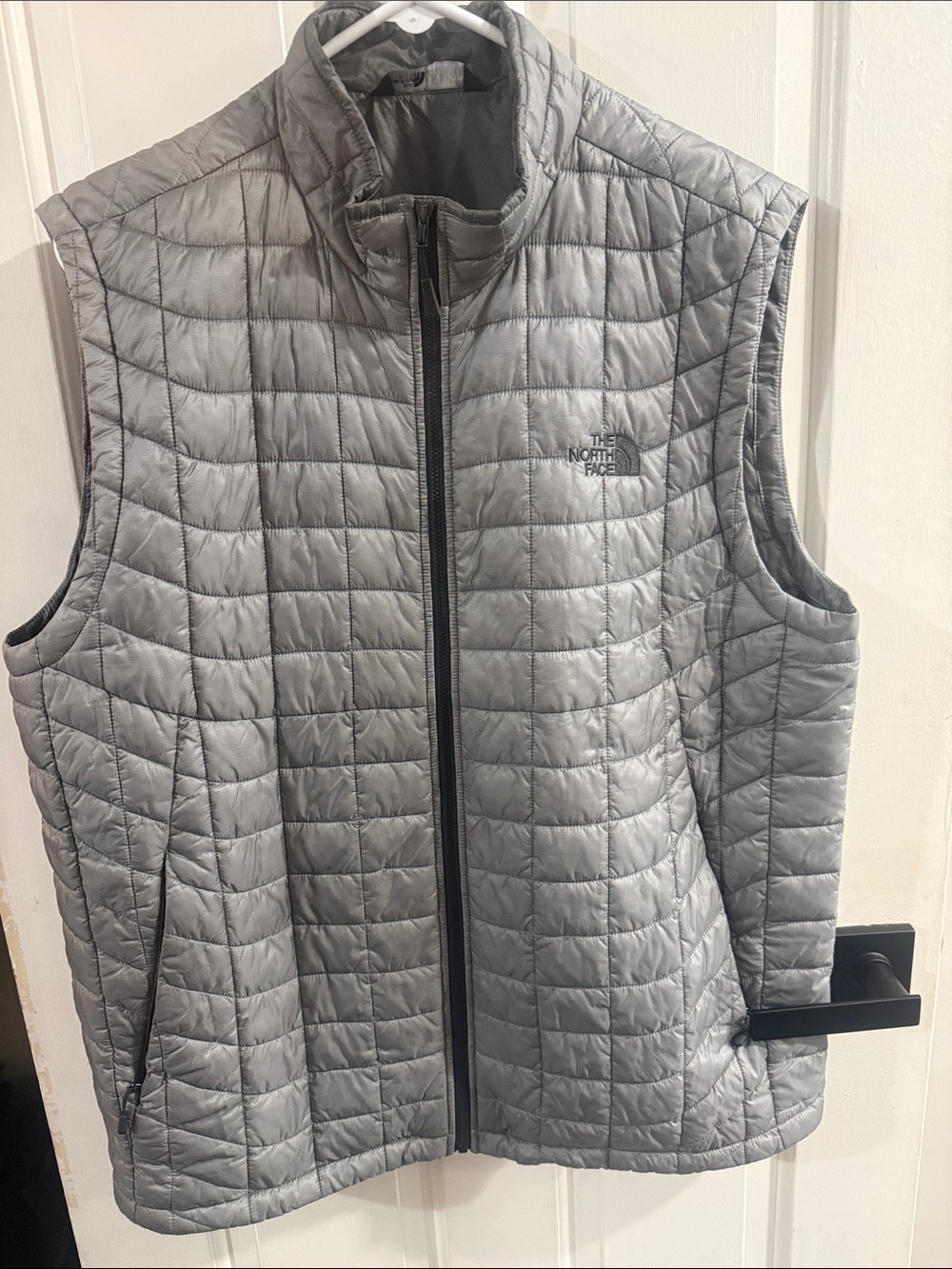 The North Face Silver Quilted Insulated Vest